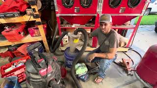 DIY Harbor Freight Extended Sand Blasting Cabinet with Dust Collection [upl. by Yorgos]