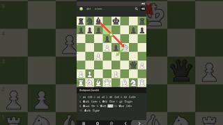 BUDAPEST GAMBIT TRAP checkmate trap sacrifice chesstricks shorts [upl. by Gnoy]