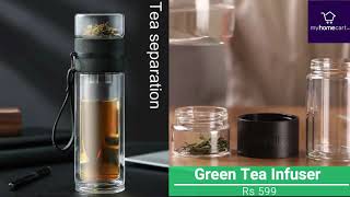 Green Tea Infuser  Water Bottle  Detox water Bottle from MyHomeCartin [upl. by Simara993]