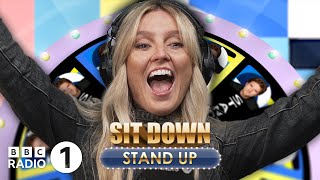 quotHes ADORABLEquot Perrie Edwards calls her son and pop royalty on Sit Down Stand Up [upl. by Ahsrats323]