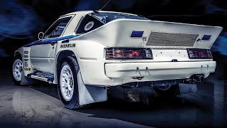 Crazy Group B Mazda RX7  with pure engine sounds [upl. by Nilerual751]