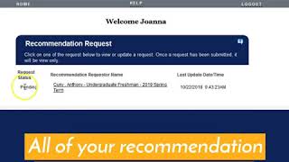 Recommendation Center  How to upload a letter of recommendation [upl. by Ariay]