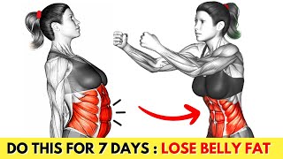 Do This Standing Flabby Stomach Workout For 7 Days amp Look In The Mirror ✔ LOSE BELLY FAT GUARANTEED [upl. by Lorac]