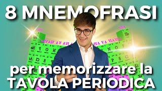 8 MNEMOFRASI per MEMORIZZARE la tavola periodica in meno di 4 minuti  CHIMICA FACILE [upl. by Aslin]