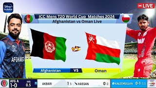 🔴Live Afghanistan vs Oman Live World Cup  AFG vs OMN Live Match Today  T20 WC 2024 cricketlive [upl. by Richmal]