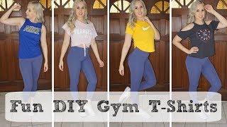 How to Cut a Tshirt  DIY Gym Shirts [upl. by Jerrine]