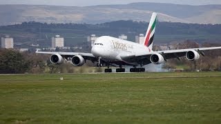 Emirates A380 in Glasgow  Glasgow  Emirates Airline [upl. by Oniuqa]