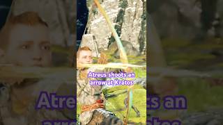 Atreus shoots an arrow at Kratos godofwar gow kratos games gaming gameplay [upl. by Nolitta]