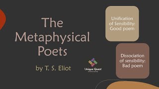 The Metaphysical Poets by T S Eliot PGTRB Unit 10 Explained in Tamil [upl. by Alcock]