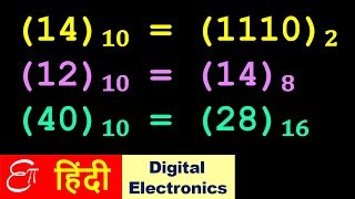 🔴 Convert DECIMAL to BINARY OCTAL HEXADECIMAL  Number System conversion in HINDI [upl. by Anilatak597]