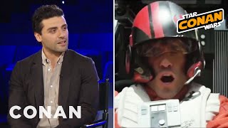 Oscar Isaac Got Flying Advice From Harrison Ford  CONAN on TBS [upl. by Norton826]