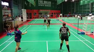 Fire Rallies Badminton Academy  UBS Badminton Game 013 [upl. by Niryt]