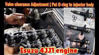 How to Adjust Valve Clearance of 4JJ1 Isuzu Altera [upl. by Najtsirk]