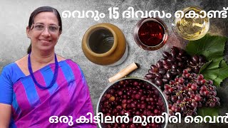 വെറും 15 ദിവസം കൊണ്ട് ഒരു കിടിലൻ മുന്തിരി വൈൻ l Part 1 l Grape wine [upl. by Airoled]