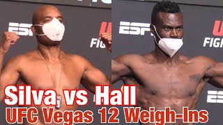 UFC Vegas 12 WeighIns Anderson Silva vs Uriah Hall [upl. by Kcinom]