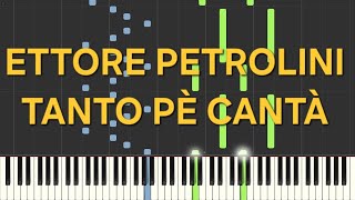 ettore petrolinitanto pè cantàrallentatoslowpiano facile easy tutorial [upl. by Brosy]