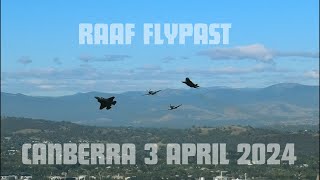 RAAF Flypast Canberra 3 April 2024 [upl. by Noiramaj]