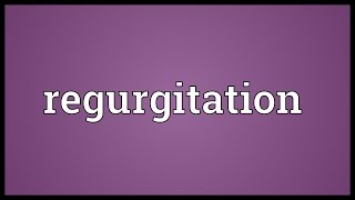 Regurgitation Meaning [upl. by Chow359]