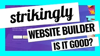 STRIKINGLY Website Builder Tool reviewed by web designer in San Antonio TX [upl. by Naejamron443]