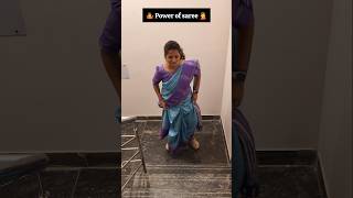 💢Power of Saree 💯  😱 real end twist 🤣 shorts trending funny comedy bhuvijegan viralvideo [upl. by Veejar]