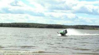 Snowmobile Water Skipping [upl. by Oakley]