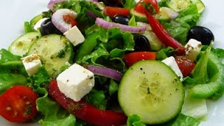 Easy Greek Salad recipe super healthy and delicious how to cook [upl. by Yelrahc297]