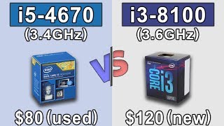 Core i5 4670 vs i3 8100  New Games Benchmarks [upl. by Ibmab]