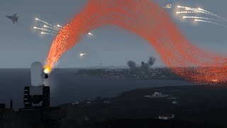 MiG29 shot down by CRAM System  Phalanx CIWS  Military Simulation  ArmA 3 [upl. by Skinner519]