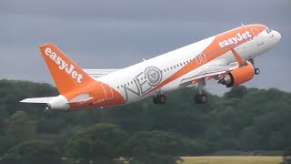 Easyjet Airbus A320 NEO Landing and Take off at Luton Airport GUZHB [upl. by Hutchinson]