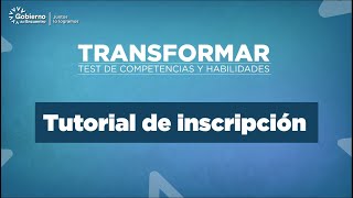 Tutorial para realizar la inscripción al test Transformar primer semestre 2022 [upl. by Idahs519]