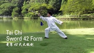 Tai Chi Sword 42 Form 竞赛42式太极剑 [upl. by Avlem]