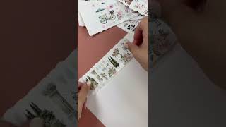 ASMR Making Aesthetic Deckle Edge Swatches of our PET Tapes [upl. by Sremmus]