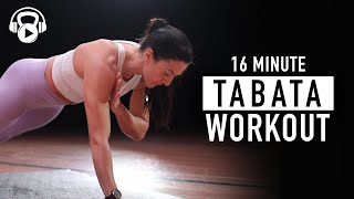 16 MINUTE  Tabata Songs Workout  No Equipment  Cardio Core amp Strength [upl. by Amalberga]