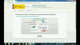 Tutorial consultar el estado de un expediente de extranjería en Internet [upl. by Sidwell]