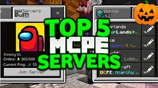 Top 5 BEST SERVERS For MCPE 116  Minecraft PE Pocket Edition Xbox Windows 10 PS4 Switch [upl. by Milon]