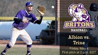 MIAA Baseball  Albion College vs Trine University [upl. by Reltuc]