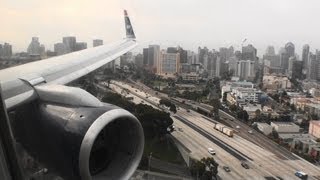 Awesome HD 757 Approach and Landing in San Diego [upl. by Erdnassac]