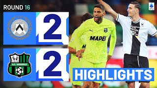 UDINESESASSUOLO 22  HIGHLIGHTS  Berardi and Lucca shine in fourgoal thriller  Serie A 202324 [upl. by Virnelli]