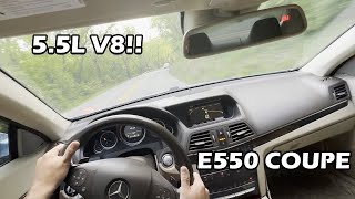 POV DRIVE MercedesBenz E550 Coupe backroads [upl. by Neved]