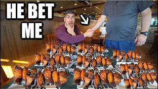 MANAGER BETS I CANT BEAT HIS CHICKEN WING RECORD Joel Hansen [upl. by Angelis]