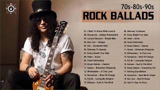 Best Rock Ballads Songs Of 70s 80s 90s  Rock Ballads Playlist [upl. by Nnairb]