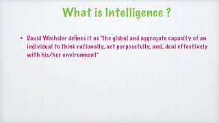 Intelligence amp Ability  Lesson 1 Intelligencetheories Intelligence [upl. by Tonye]