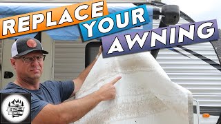 How To Replace RV Awning Fabric With KING BIRD RV Awnings  DIY kingbird [upl. by Zilevi]