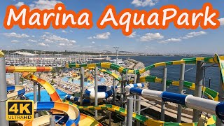 Marina Aquapark Waterland Tuzla Türkiye All Slides 4k [upl. by Clifton]