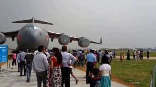 C 17 Plane Landing on Hindon Air Base Delhi  India [upl. by Bikales957]