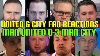 UNITED amp CITY FANS REACTION TO MAN UNITED 03 MAN CITY  FANS CHANNEL [upl. by Molahs]