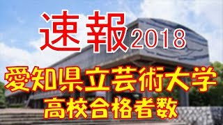 【速報】愛知県立芸術大学 2018年平成30年 合格者数高校別ランキング [upl. by Goldie]