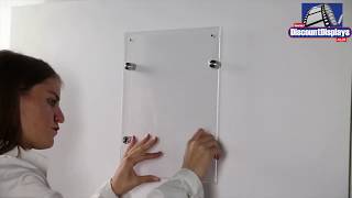 How to Wall Mount Acrylic Poster Holder  Discount Displays [upl. by Carper]