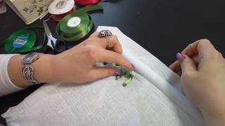 Первые шаги в вышивке лентами First steps in embroiding with ribbon [upl. by Lyrehc511]