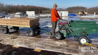 Roofing Equipment Power Roofing Cart Gear Review  Should You Buy One [upl. by Sherfield738]